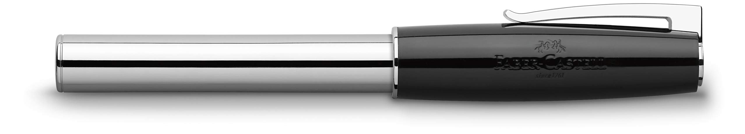 Faber-Castell Loom Rollerball Pen - Premium Piano Black Finish - Smooth Writing for Office, School & Journaling - Gift for Professionals & Students