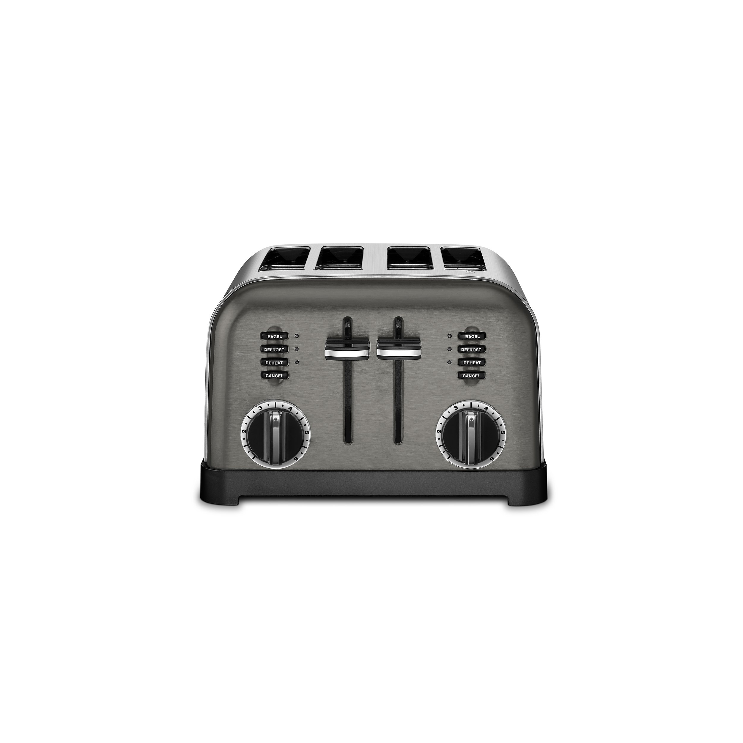 Cuisinart CPT-180BKS 4-Slice Toaster & DCC-1200 12-Cup Coffee Maker Combo - Black Stainless Steel - Perfect for Breakfast & Kitchen Countertop