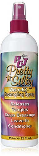 Lusters PCJ Detangling Spray 355ml - Leave-In Conditioner for Natural Hair, Curly Hair & Braids - Frizz Control & Shine Enhancer - Perfect for Daily Hair Care & Styling