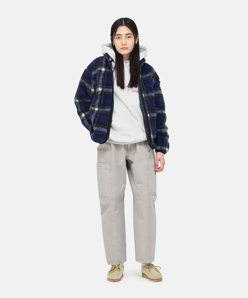 Stylish Shadow Plaid Sherpa Jacket for Men & Women - Warm Winter Fleece Lined Coat - Perfect for Outdoor Adventures, Casual Wear & Cold Weather Fashion