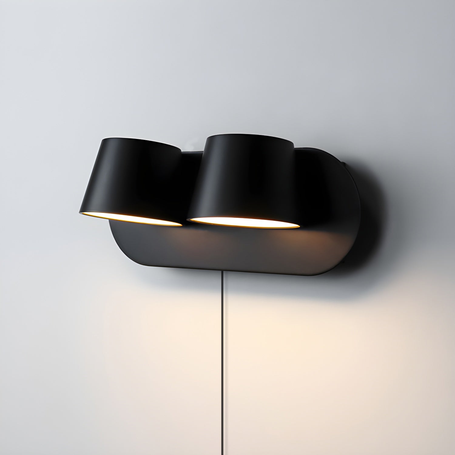 Angle Adjustable Plug-in Wall Lamp - Dimmable LED Night Light for Bedroom, Nursery, Hallway & Stairs - Soft Warm White Lighting