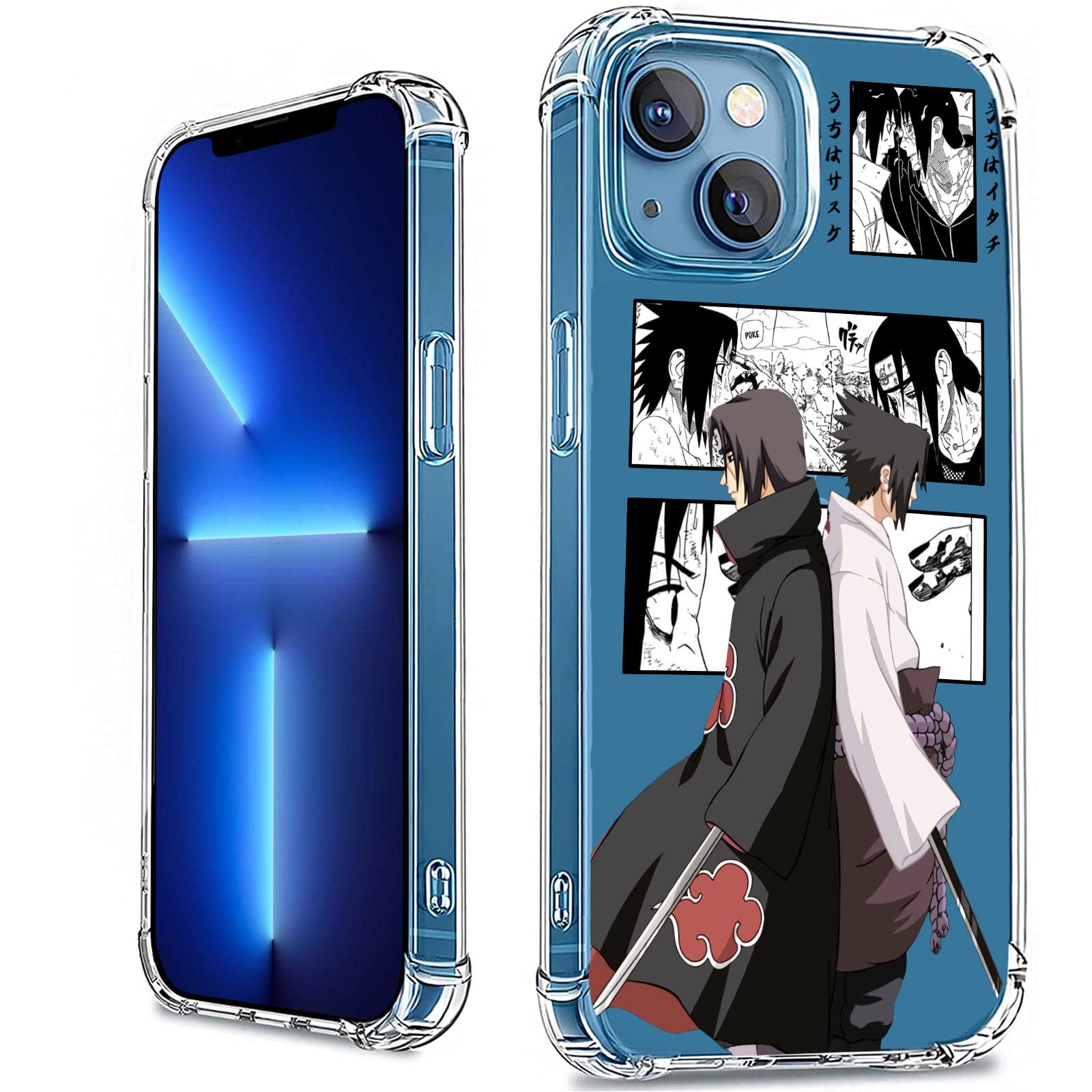 XXYUIKEZI Anime iPhone 14 Case - Clear Shockproof TPU Phone Cover for Men & Women | Cute Japanese Style Protective Case for iPhone 14 | Perfect for School, Work & Daily Use