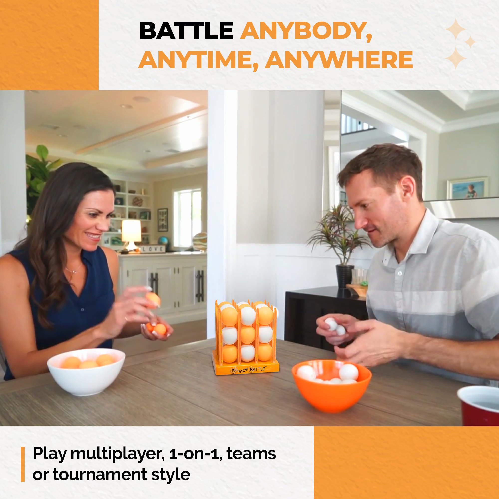Multiplayer Marble Game Set for Kids & Adults - Fun Bounce Ball Battle Games with Multiple Styles - Ultimate Family Board Game - Perfect Gift for Teenage Boys & Girls - Great for Family Game Nights, Birthday Parties & Indoor Activities