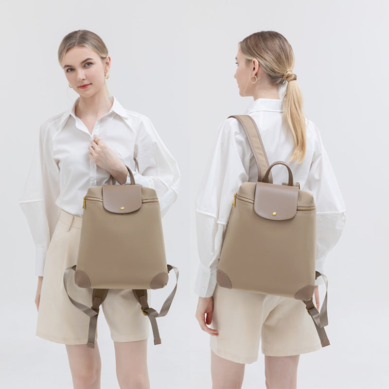 Durable Nylon Canvas Backpack for Men & Women - Lightweight Casual Shoulder Bag with Hand Carry Strap - Perfect for Travel, Hiking, School and Daily Commute