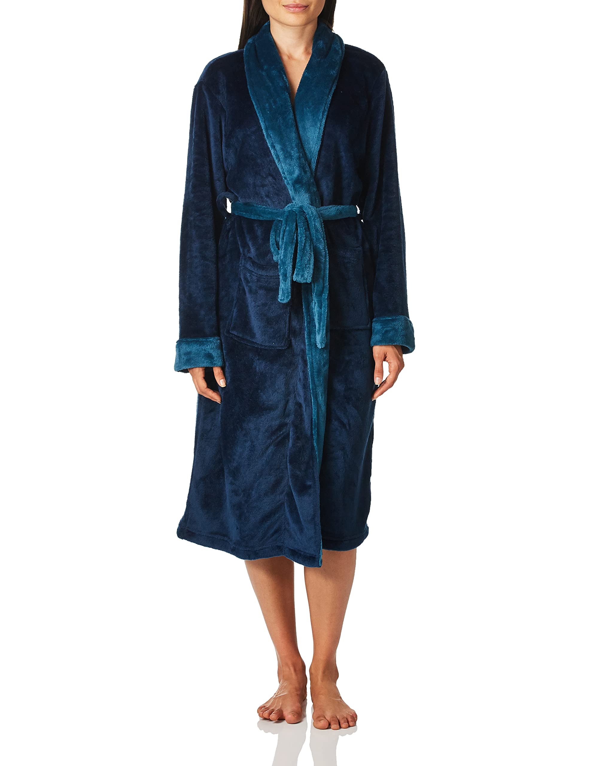 Fruit of the Loom Women's Fleece Robe - Soft & Cozy Bathrobe for Relaxing at Home, Spa Days & Lounging