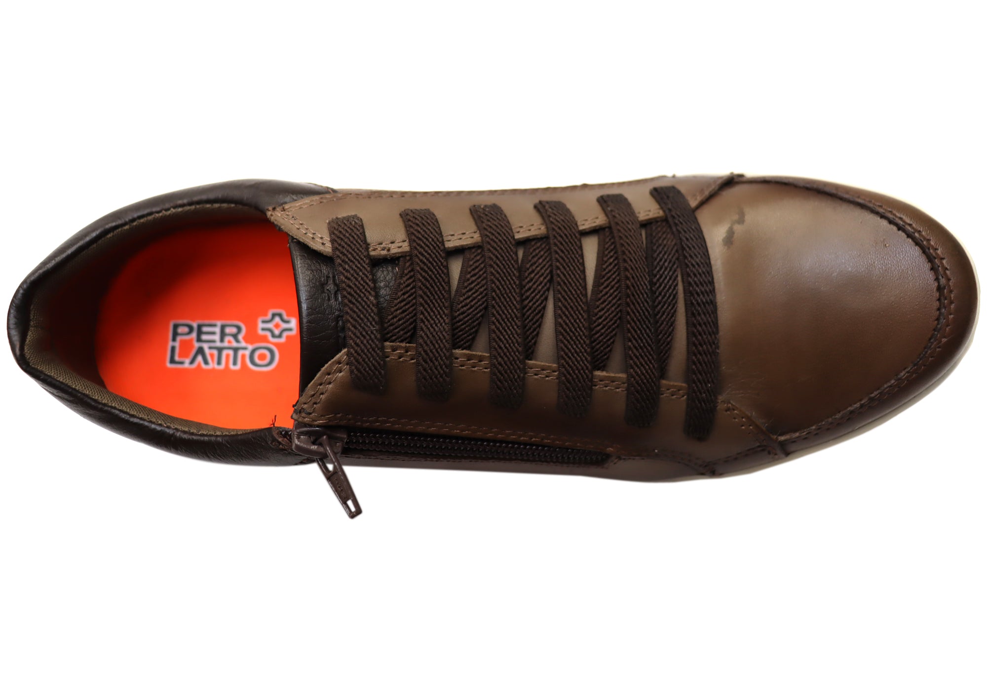 Perlatto Men's Brazilian Leather Slip-On Loafers - Comfortable Casual Shoes for Work, Travel & Everyday Wear
