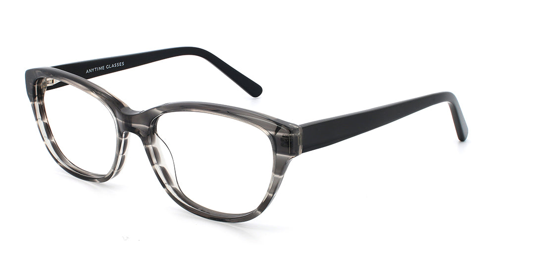 A16257 Grey Stripe Crystal Reading Glasses - Stylish & Comfortable for Reading, Working & Computer Use