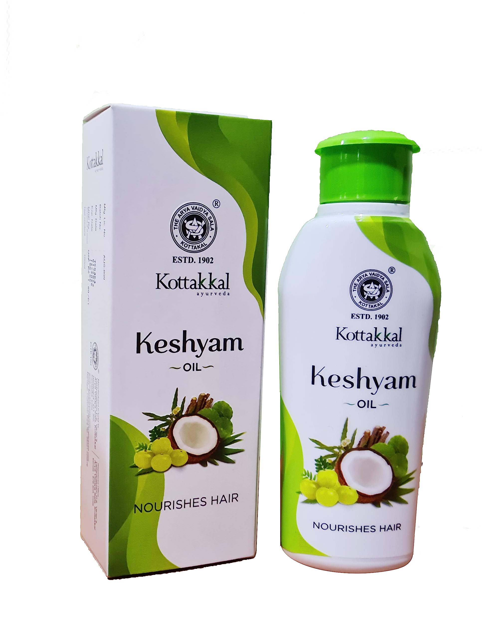 Kottakkal Ayurveda® Keshyam Hair Oil - 100% Natural Ayurvedic Treatment for Hair Growth & Shine | 100ml Bottle | Promotes Healthy, Beautiful Hair | Perfect for Daily Hair Care & Scalp Massage