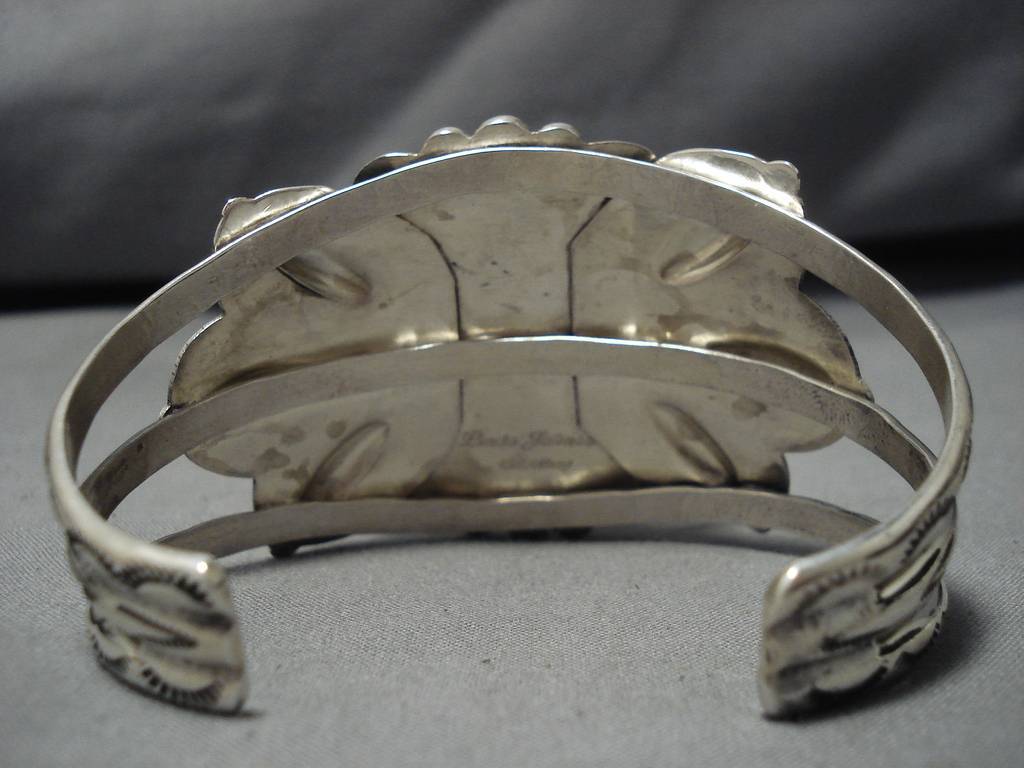 Amazing Vintage Native American Navajo Royston Turquoise Sterling Silver Native Bracelet