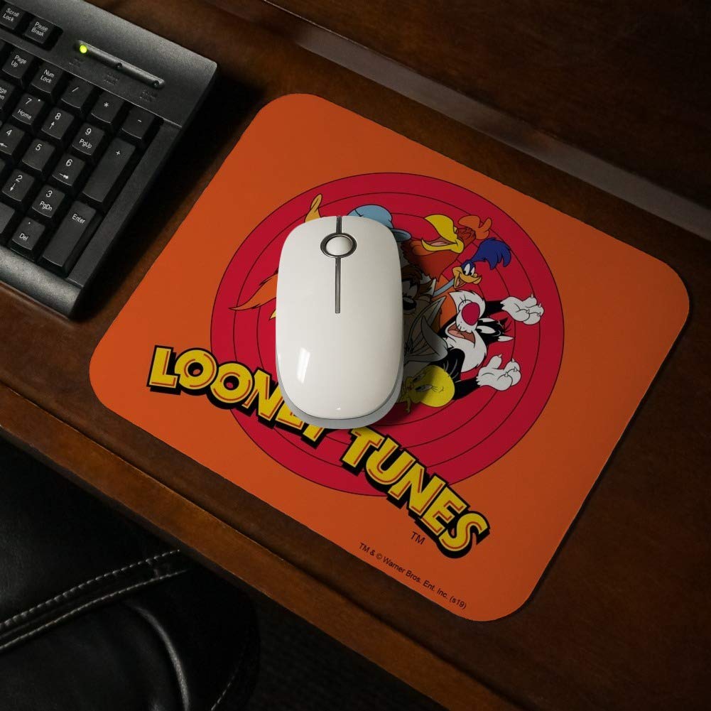 Looney Tunes Low Profile Thin Gaming Mouse Pad - Non-Slip Rubber Base for PC, Laptop, Office & Home Use - Perfect for Work, Gaming & Computer Accessories
