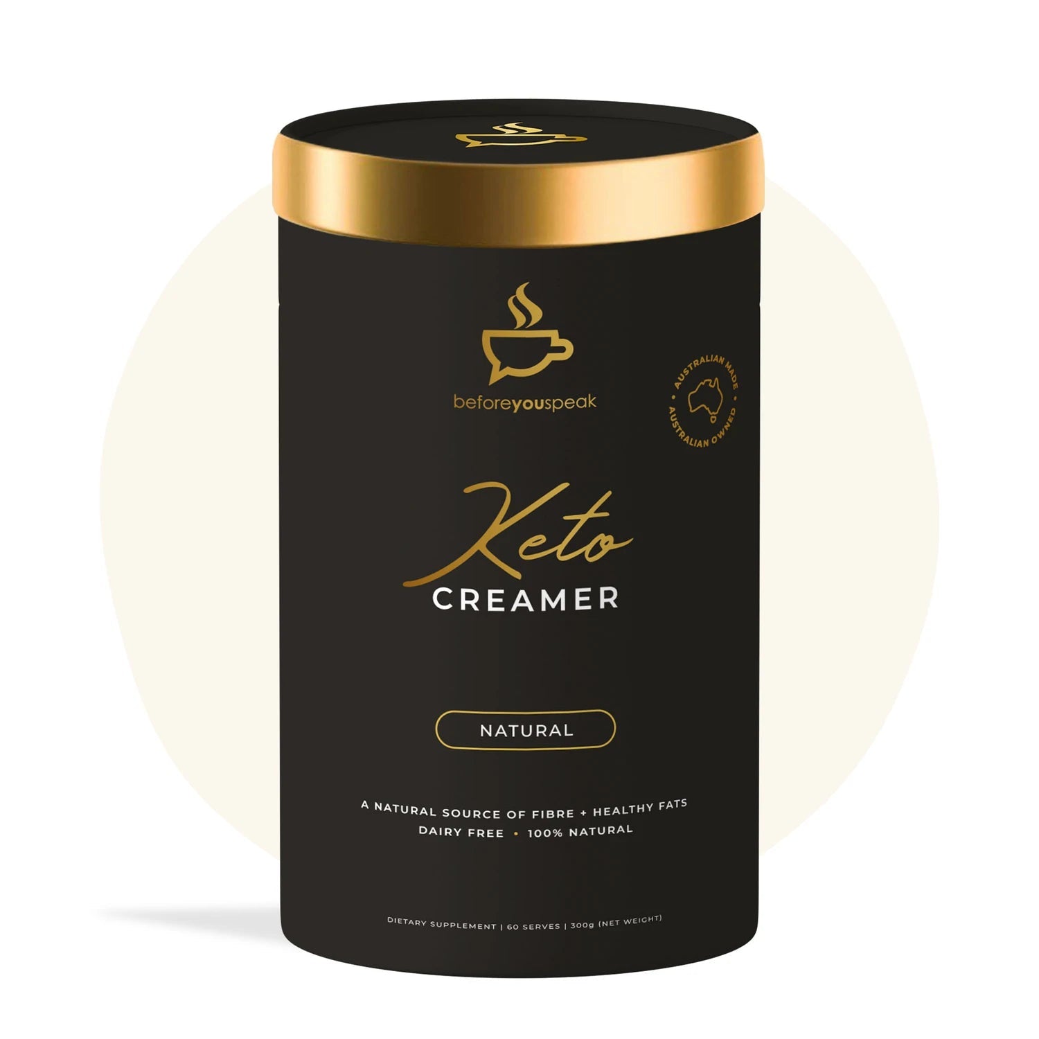 Before You Speak Keto Creamer Natural - Sugar Free Low Carb Coffee Creamer for Ketogenic Diet | Perfect for Morning Coffee, Bulletproof Coffee & Baking