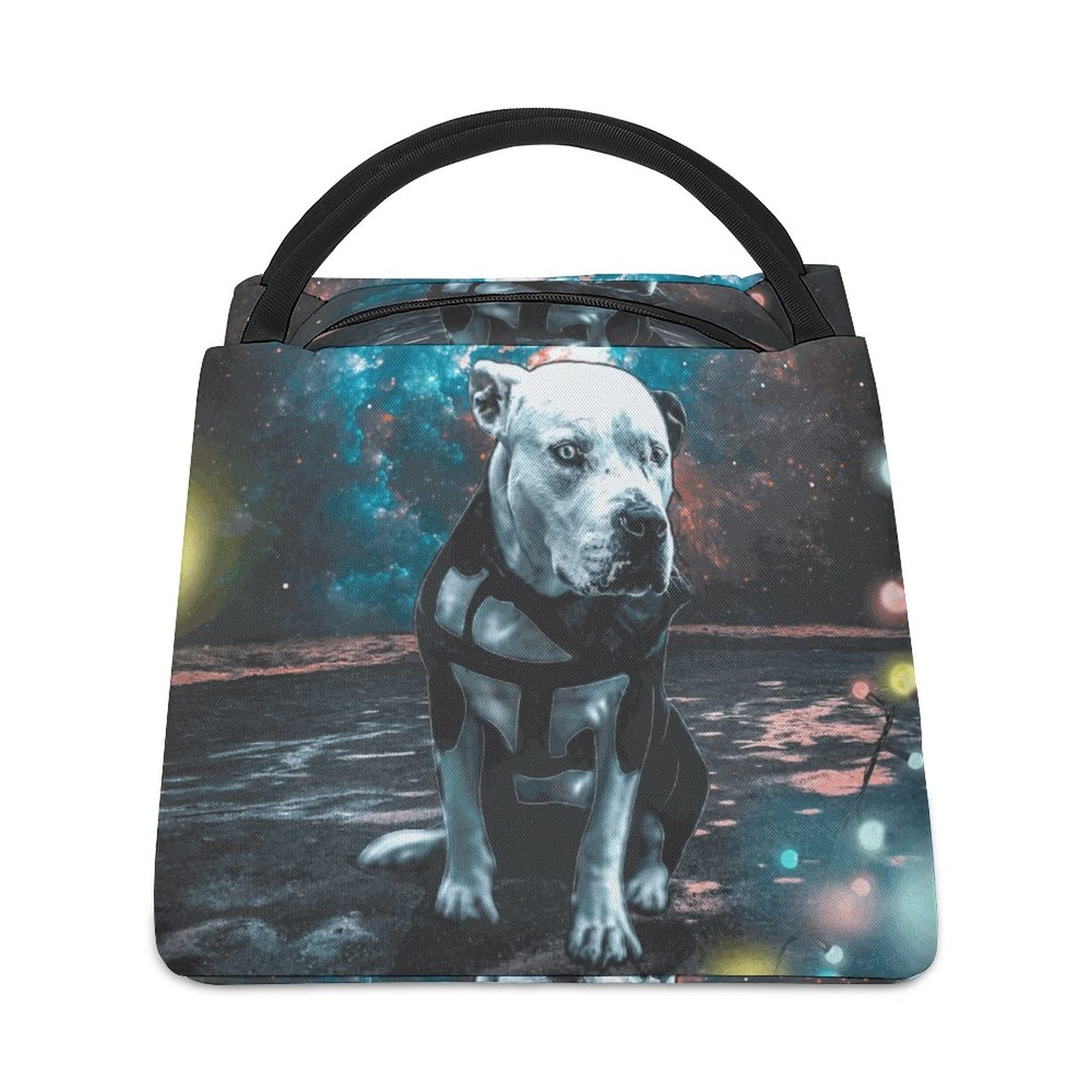 Insulated Lunch Tote Bag for Women - Thermal Reusable Work Meal Bag with Aluminum Lining - Printed Lunch Satchel for Office, School & Picnics - Planet Dog