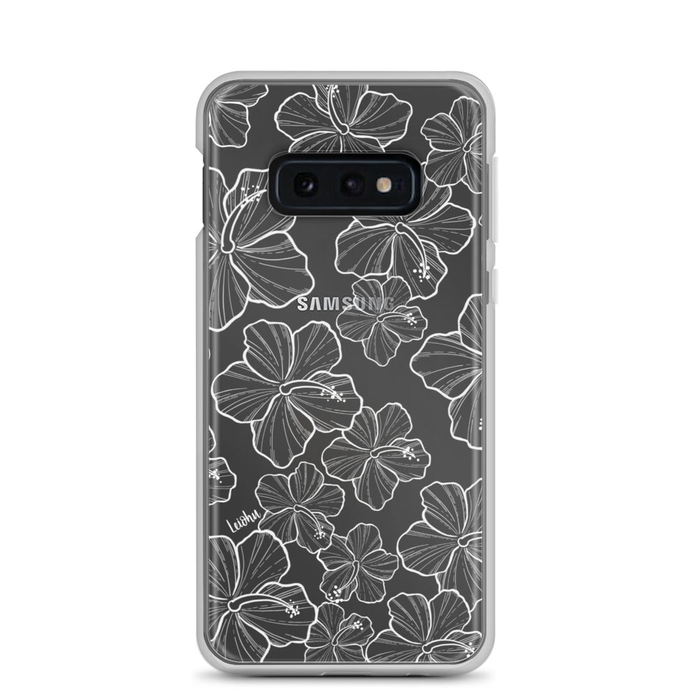 Hibiscus Flower Design Clear Phone Case for Samsung Galaxy S21/S20/Note 20 - Slim Protective Cover with Scratch Resistance - Perfect for Everyday Use, Work, and Travel