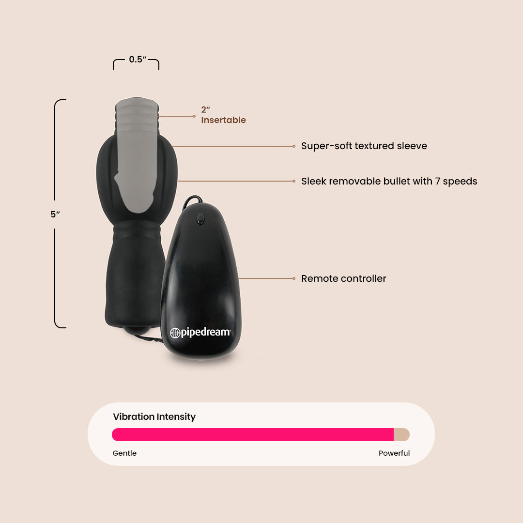 Fetish Fantasy Vibrating Head Teaser - Remote Controlled Adult Toy for Couples Play & Sensual Massage | Perfect for Bedroom Fun, BDSM & Spicing Up Your Relationship