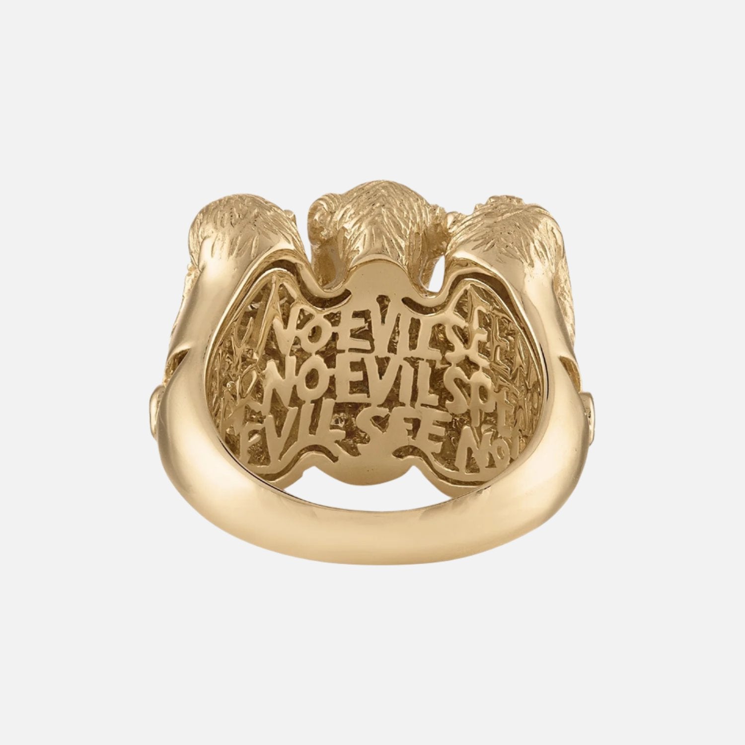Wise Monkeys Ring - Stylish Adjustable Silver Ring for Men & Women - Perfect for Gifts, Weddings, and Everyday Fashion Accessories