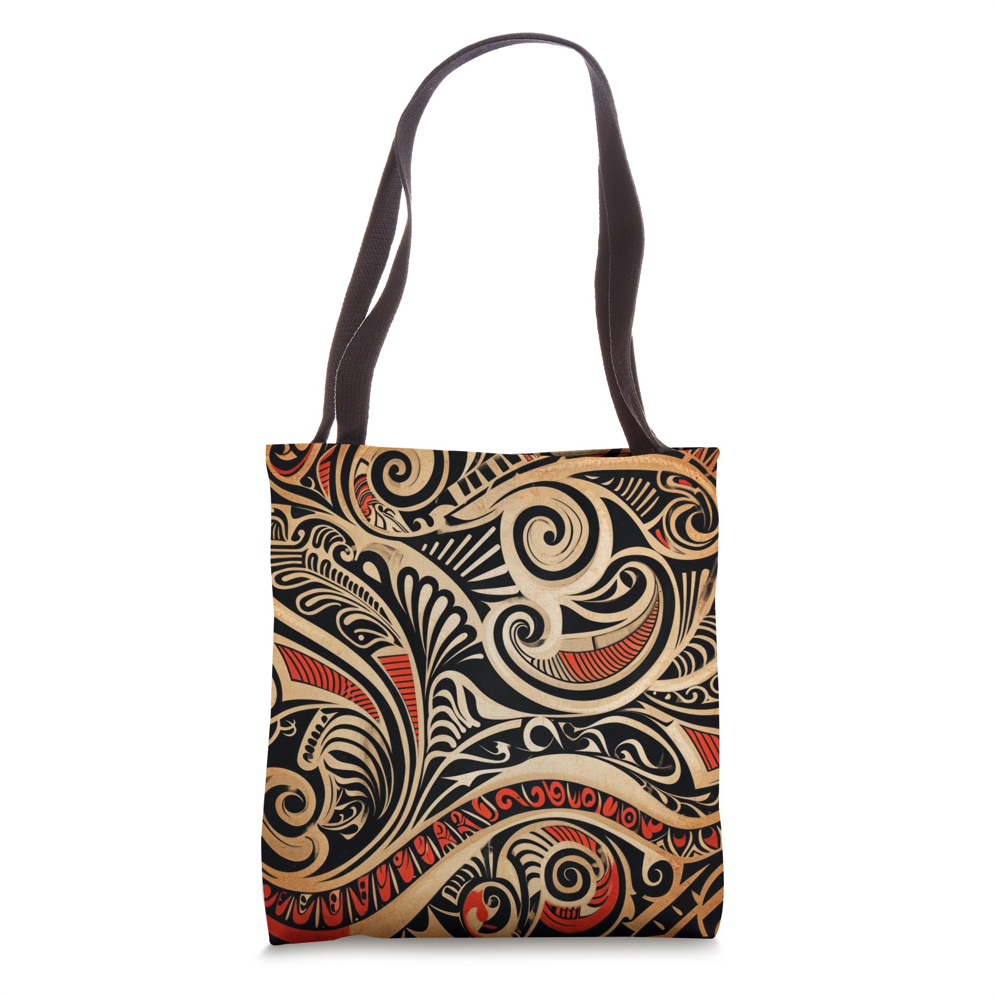 Stylish Maori Pattern Tote Bag - Eco-Friendly Canvas Shopping Bag for Women & Men - Perfect for Beach, Grocery Shopping & Daily Use