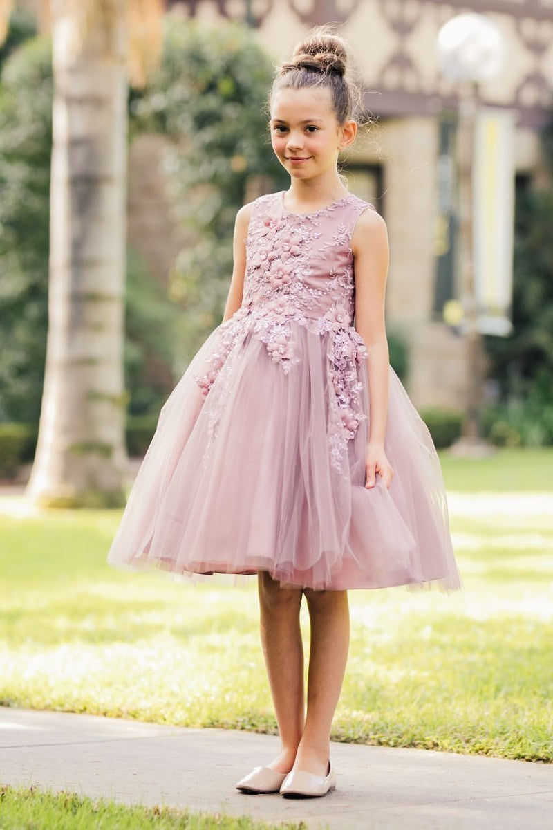 Elegant Flower Girl Dress for Weddings & Special Occasions - Style 9040 | Perfect for Parties, Bridal Showers & First Communion