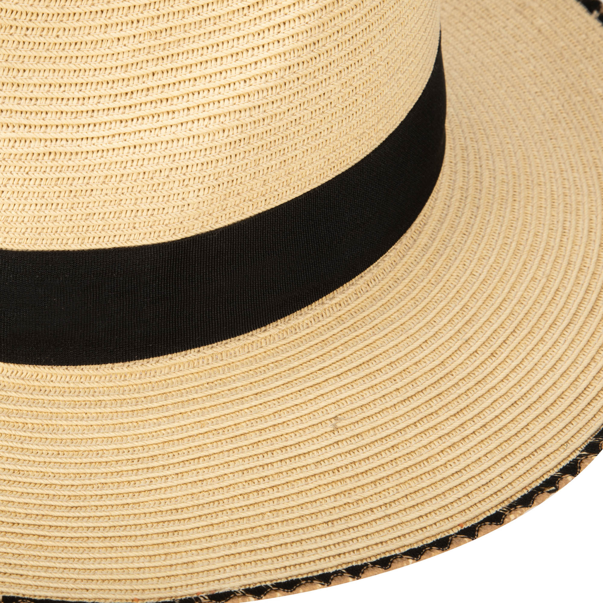 Desert Oasis Ultrabraid Fedora Hat with Embroidered Edge - Stylish Sun Protection for Outdoor Adventures, Beach Vacations and Music Festivals