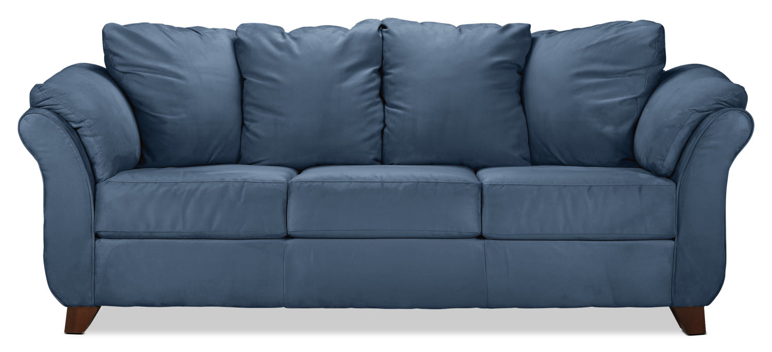 Cobalt Blue Collier Sofa and Loveseat Set - Modern Living Room Furniture for Small Spaces | Perfect for Apartments, Condos & Cozy Homes
