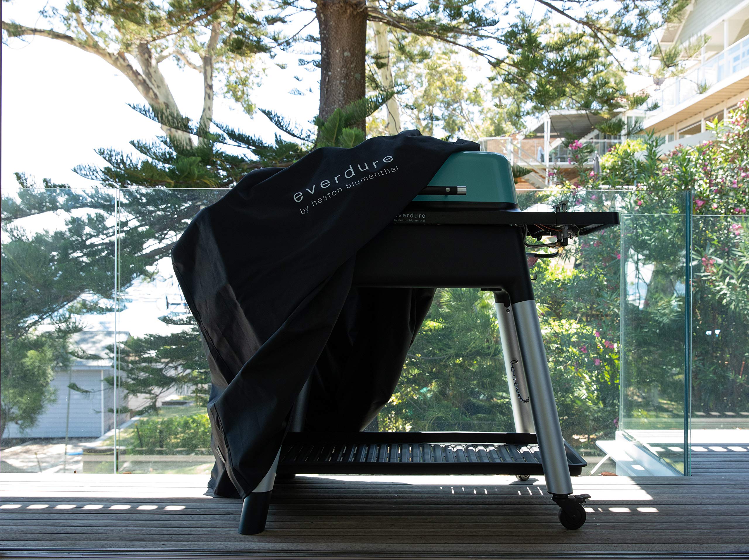 Everdure Force 2-Burner Propane Gas Grill Cover - Heavy Duty Waterproof BBQ Cover with Velcro Straps, 4-Season Protection (46.3