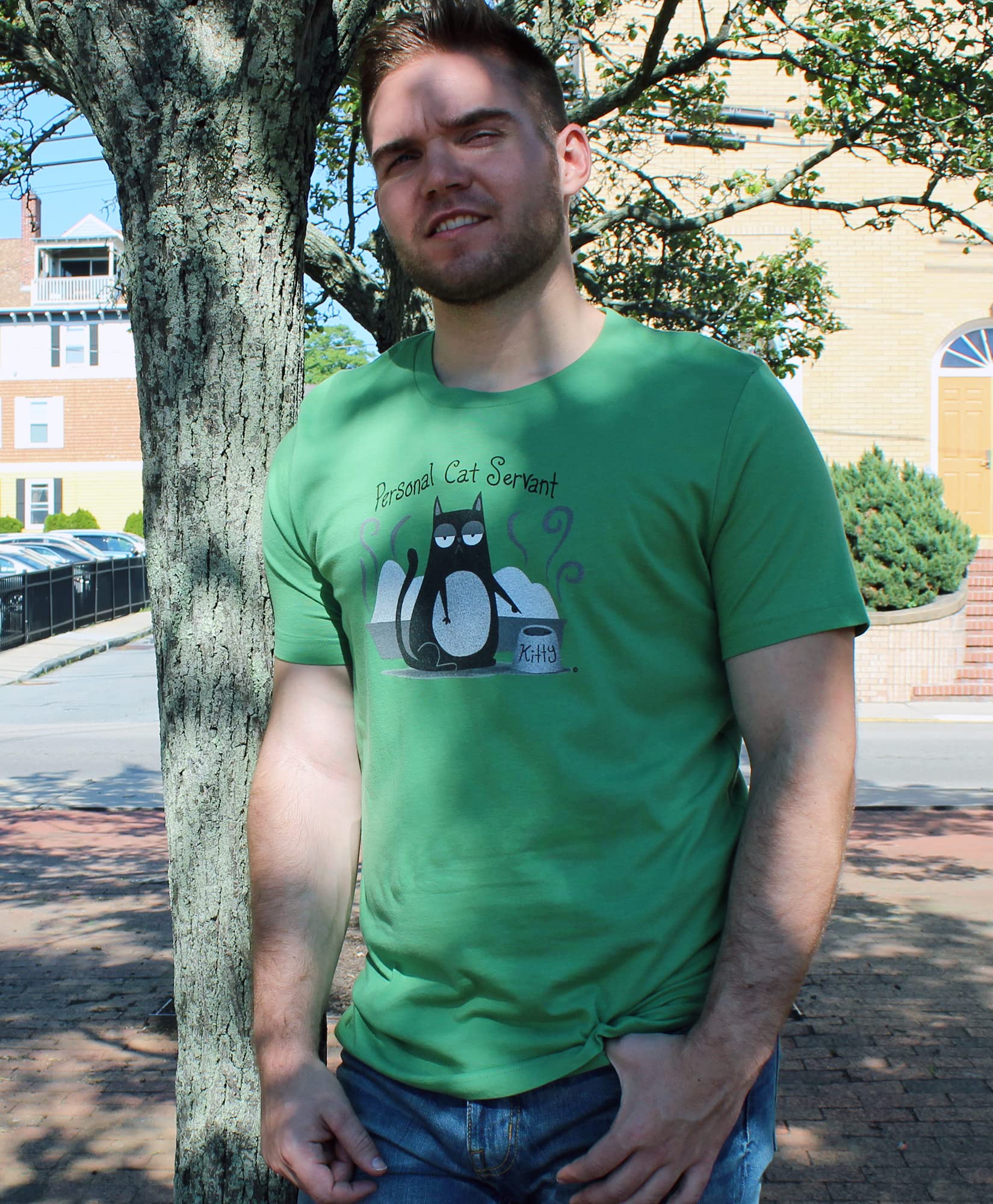 Funny Cat Lover T-Shirt for Men & Women - Perfect Gift for Cat Dad & Mom - Cute Cat Owner Apparel for Casual Wear & Gifting