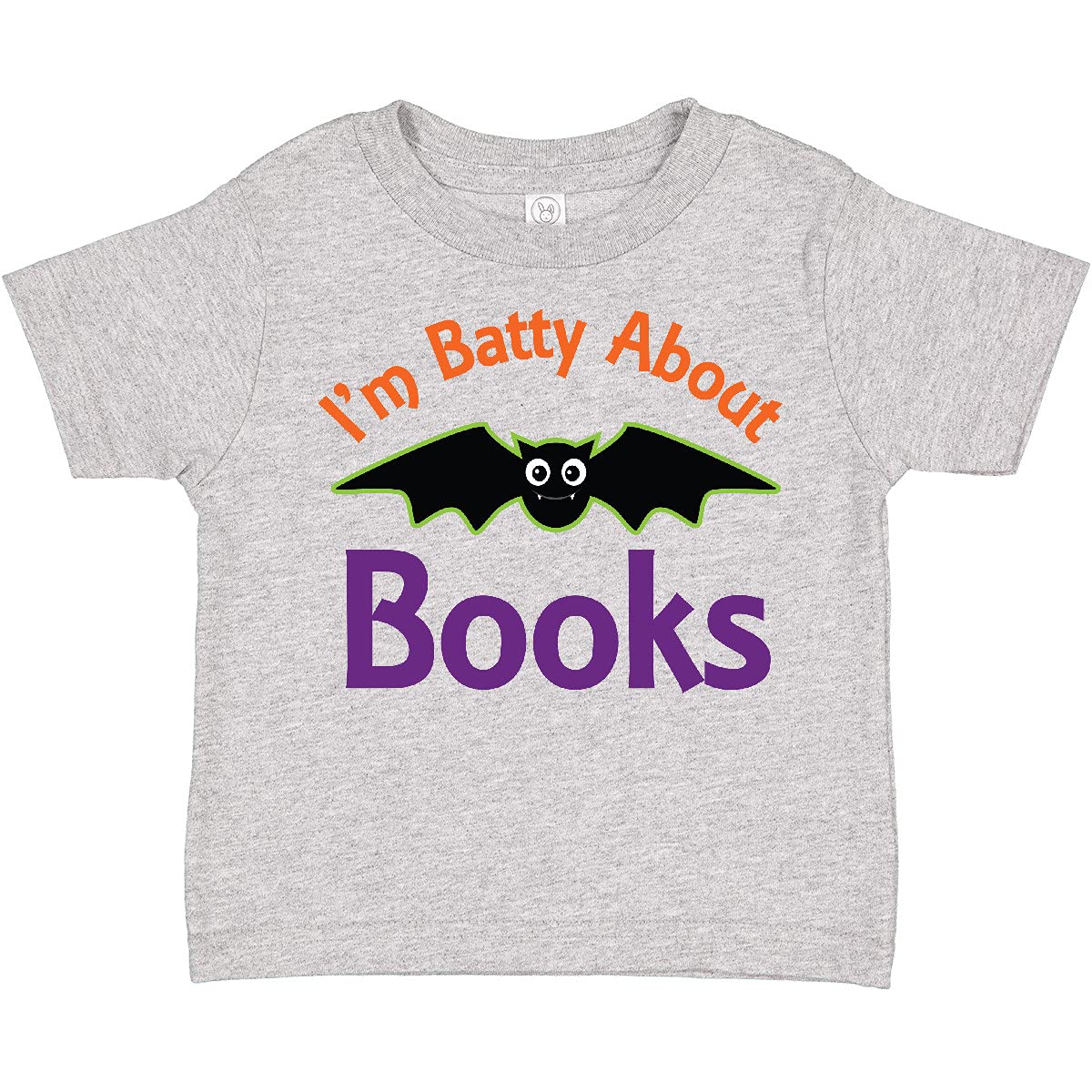 Batty About Books Toddler T-Shirt - Cute Bat Design Cotton Tee for Kids Reading & Library Lovers - Perfect for Storytime, Book Fairs & Halloween