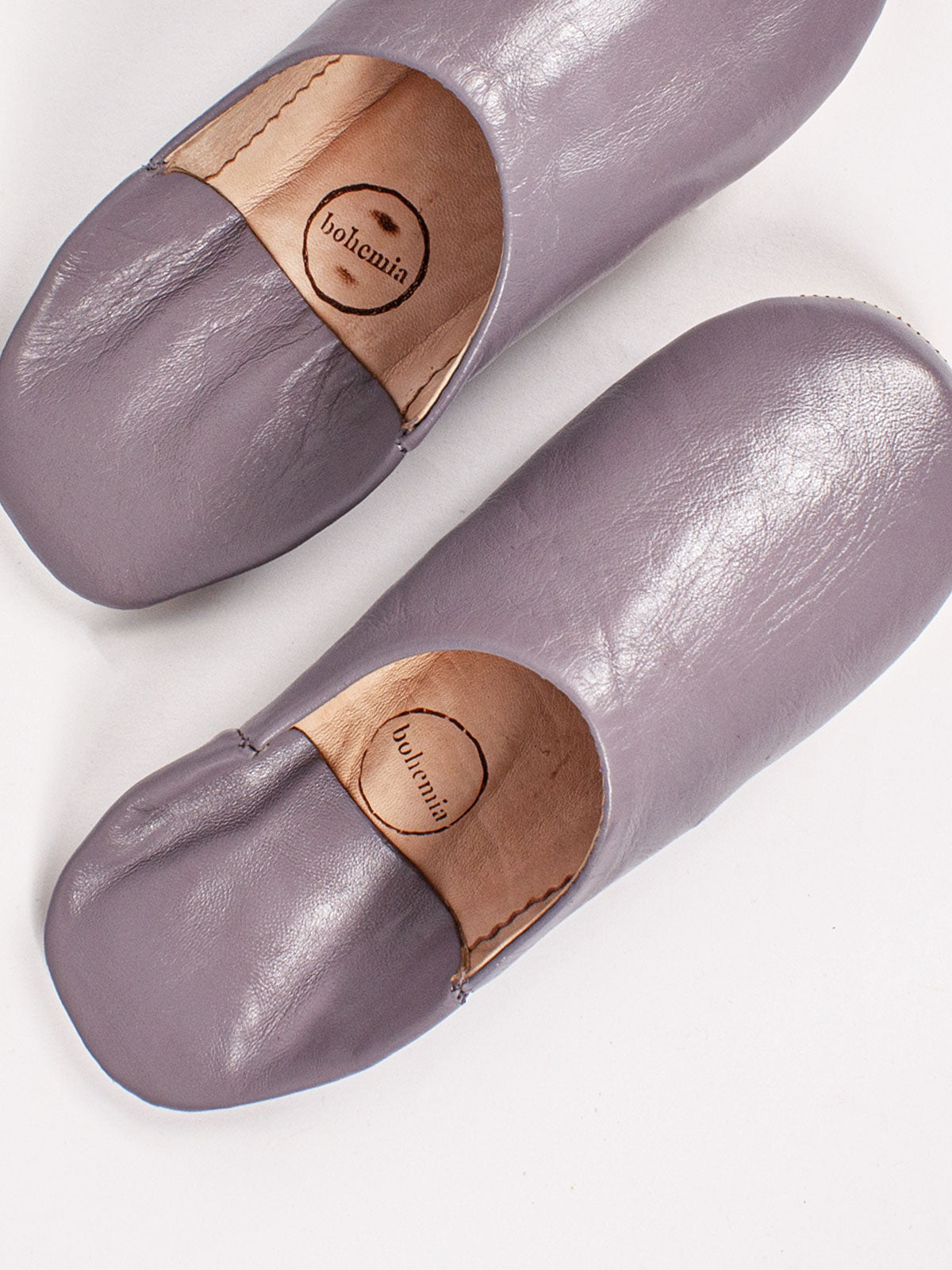 Moroccan Babouche Slippers - Soft Violet Leather House Shoes for Women & Men | Comfortable Indoor/Outdoor Slippers for Home, Lounge & Travel