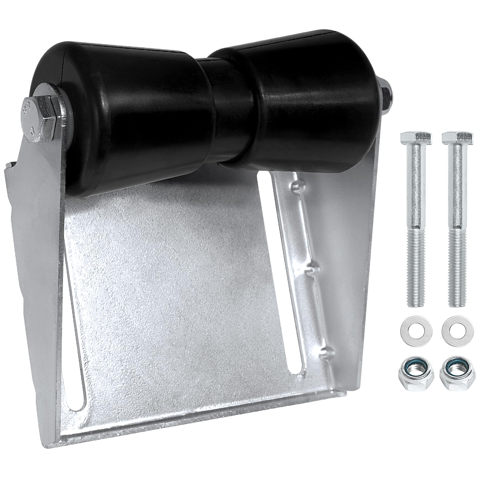 **Boat Trailer Rollers with Brackets - Galvanized Steel Keel Roller Assembly Kit for Boat Trailers | Includes Mounting Bolt & Roller Shaft | Perfect for Smooth Boat Loading & Unloading**