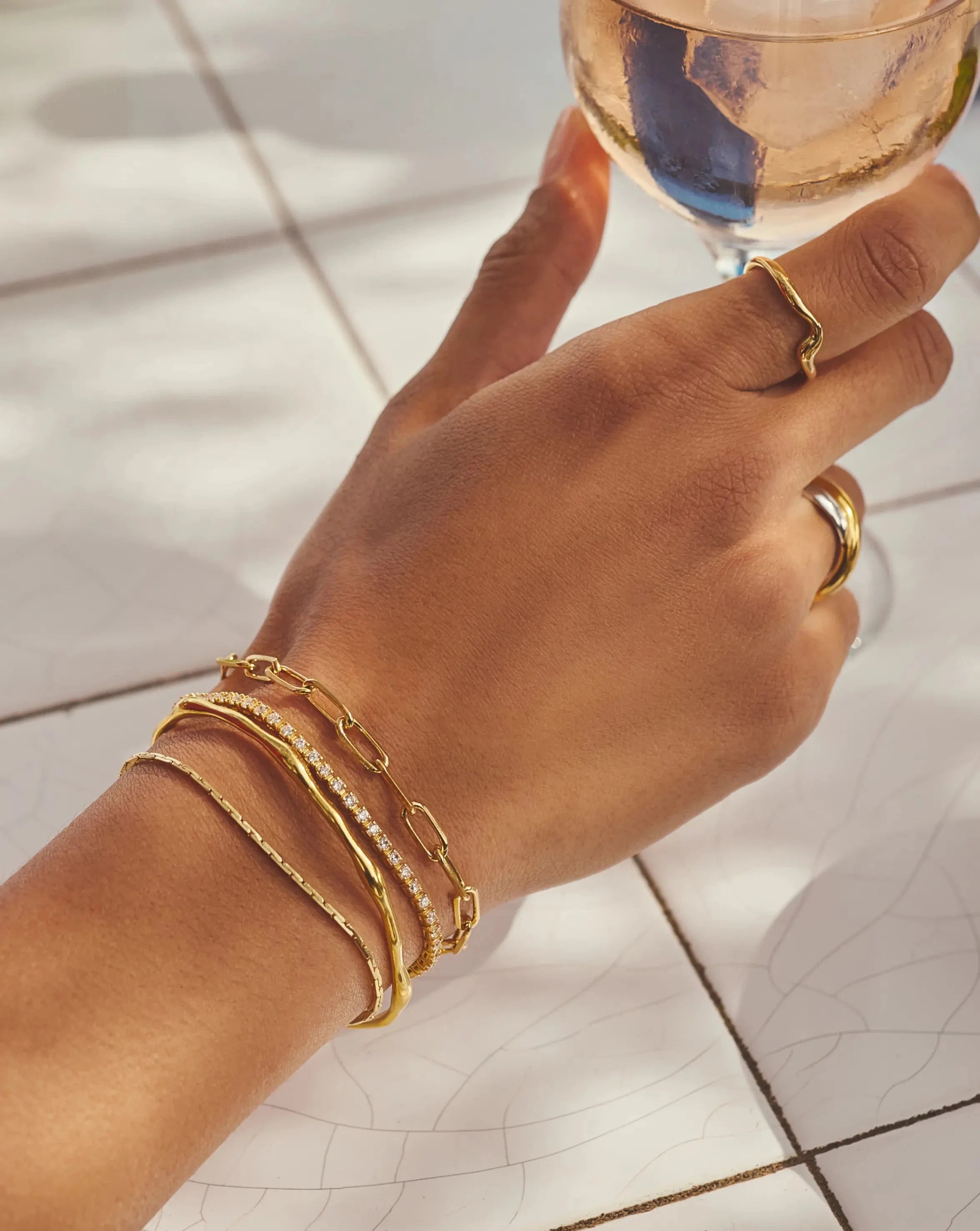 Classic Mini Paperclip Chain Bracelet - 18k Gold Plated Dainty Jewelry for Women, Elegant Stackable Bracelet for Everyday Wear & Special Occasions