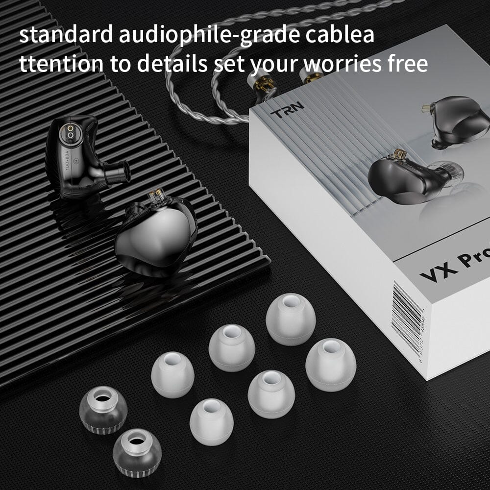 TRN VX Pro+ Hybrid In-Ear Earphones with 1 Dynamic Driver + 8 Balanced Armatures - HiFi Sound for Music, Gaming & Audiophiles