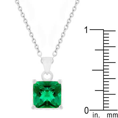 Elegant Dual Cubic Zirconia Square Pendant Necklace - Perfect for Women's Fashion Jewelry & Special Occasions