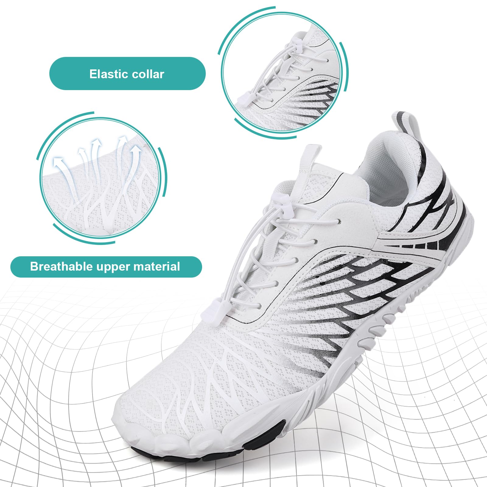 Barefoot Hiking Shoes for Women & Men - Minimalist Trail Running Shoes with Wide Toe Box, Non-Slip Sole | Breathable Quick-Dry Water Shoes for Outdoor Activities, Gym & Travel