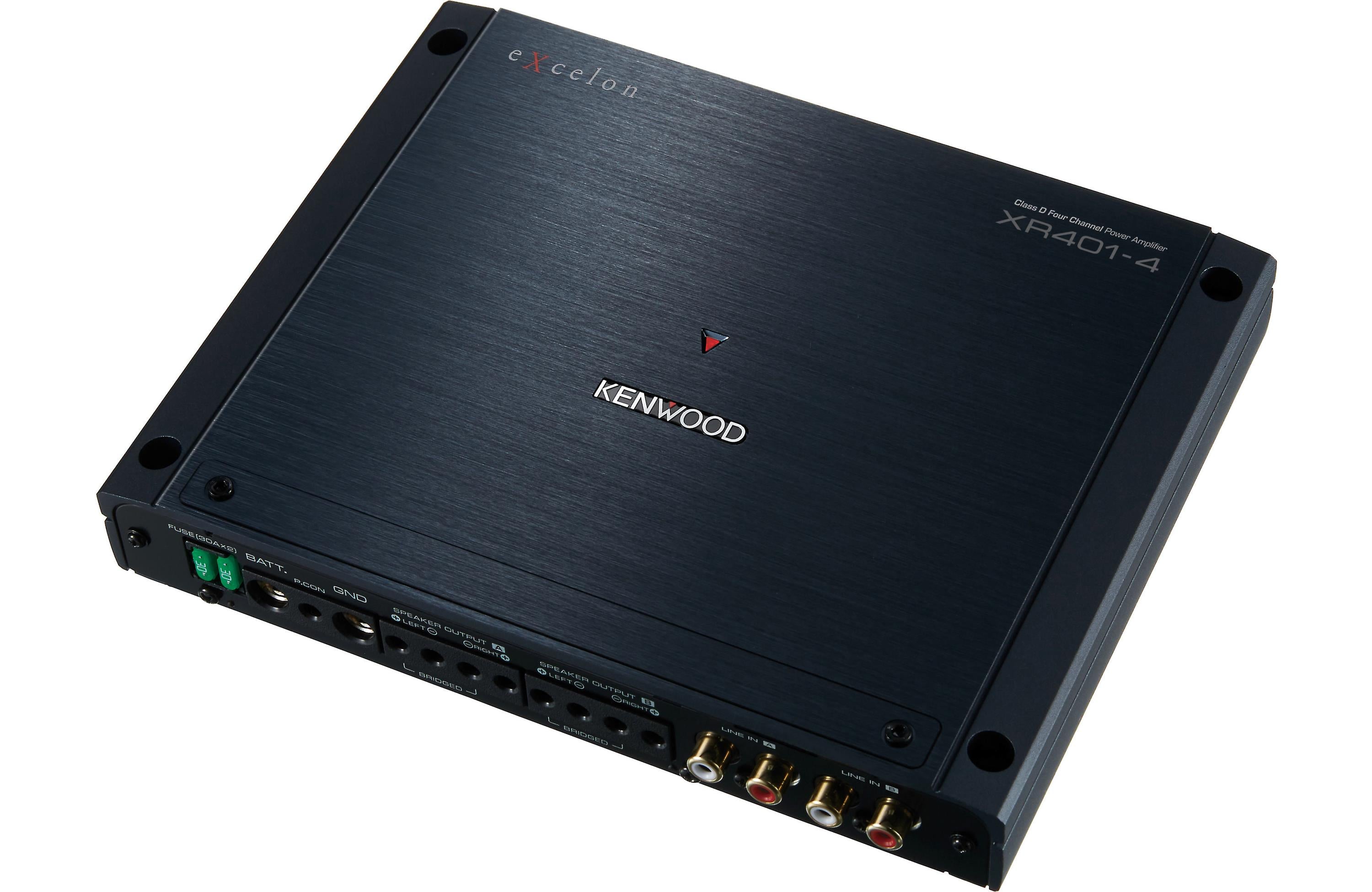 Kenwood Excelon XR401 4-Channel XR Series Class D Car Amplifier - High Power Audio for Cars, Trucks & SUVs - Perfect for Upgrading Your Vehicle Sound System