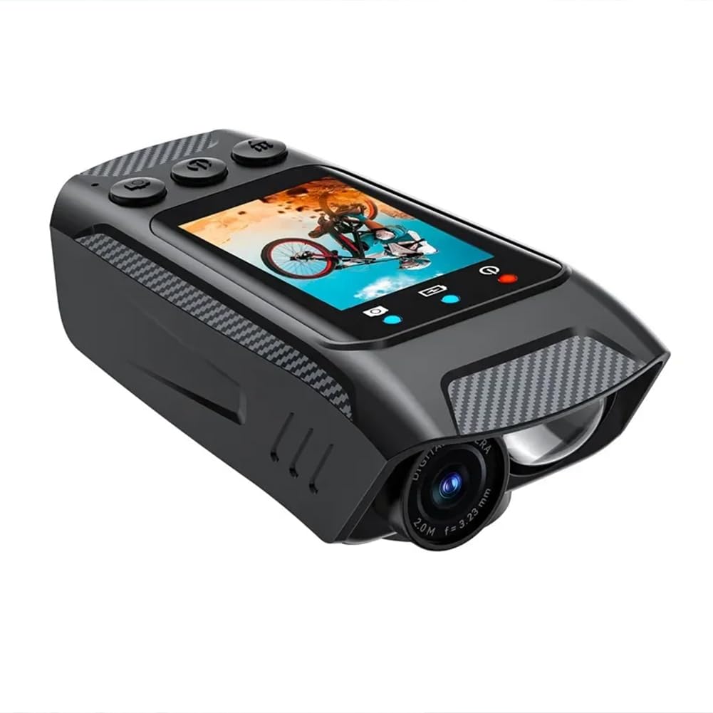 Scalewbin 3-in-1 4K Sports Action Camera - HD Dash Cam, Bike Helmet Camera & Cycling Recorder with Built-in Light for Motorcycle, Bicycle & Outdoor Adventures