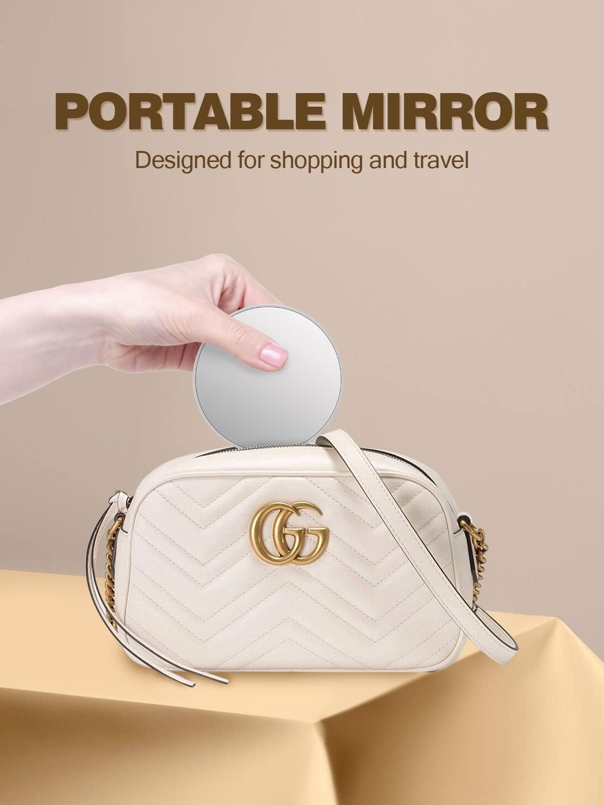 20X Magnifying Mirror with 2 Suction Cups - 3.5 Inch Lighted Makeup Mirror with Slant Tweezers, Grey - Perfect for Bathroom, Vanity, Travel & Precision Grooming