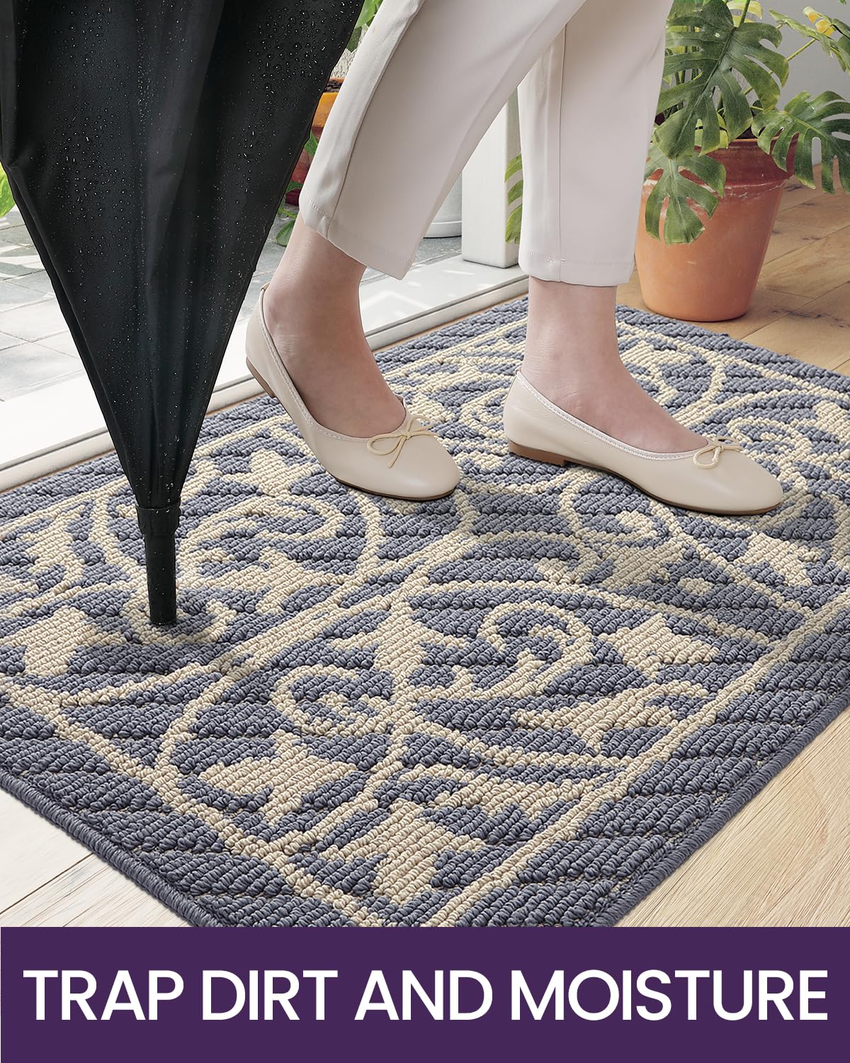 DEXI Non-Slip Washable Front Door Mat 31.5