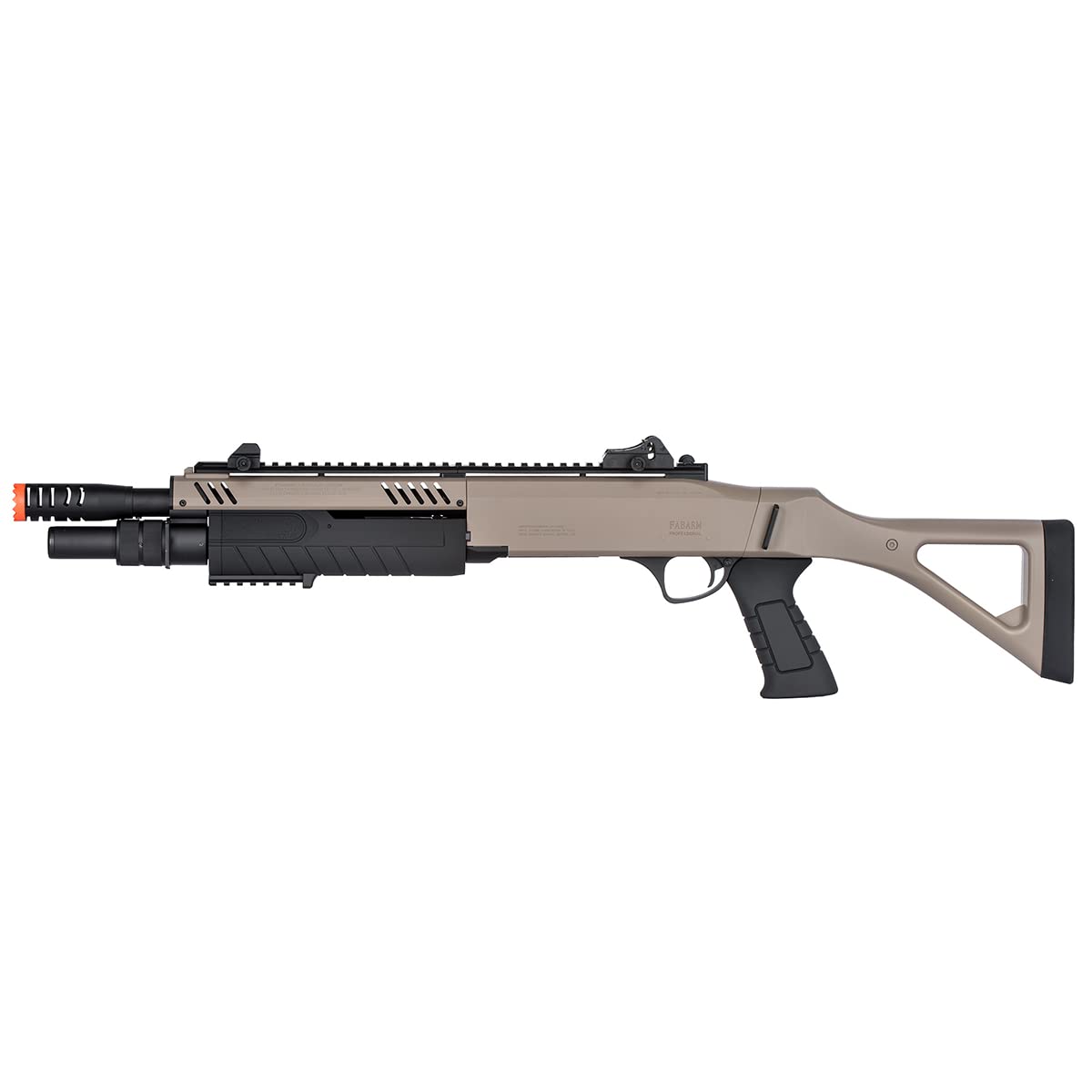 High FPS Tri-Shot 11'' Airsoft Shotgun | Pump Action BO Manufacture FABARM STF with Fixed Stock | Includes 2 Shells | Perfect for Tactical Training, Airsoft Battles & Outdoor Shooting Games