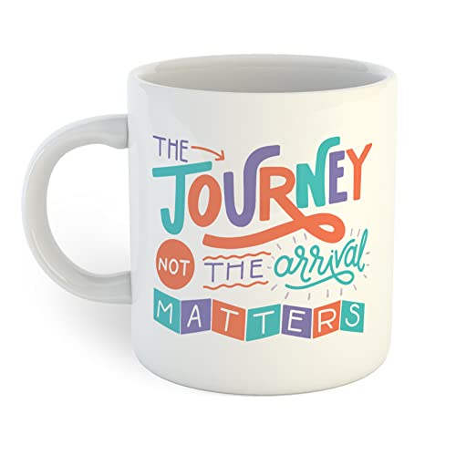 The Journey Not the Arrival Inspirational Coffee Mug - Perfect for Morning Coffee, Office Use & Thoughtful Gifts