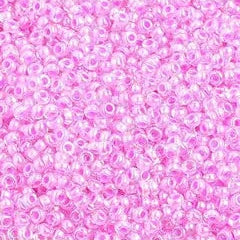 10/0 Czech Seed Beads #1357V - Color Lined Mauve Glass Beads (22g) for Jewelry Making, DIY Crafts, and Beading Projects