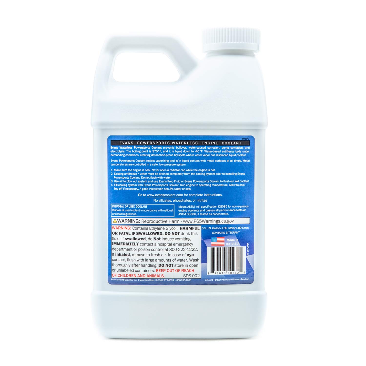 EVANS Coolant Powersports Waterless Engine Coolant - 1 Gallon + Two 1/2 Gallon Bottles Combo Pack - High Performance Coolant for Motorcycles, ATVs, UTVs & Powersports Vehicles - Prevents Overheating & Corrosion