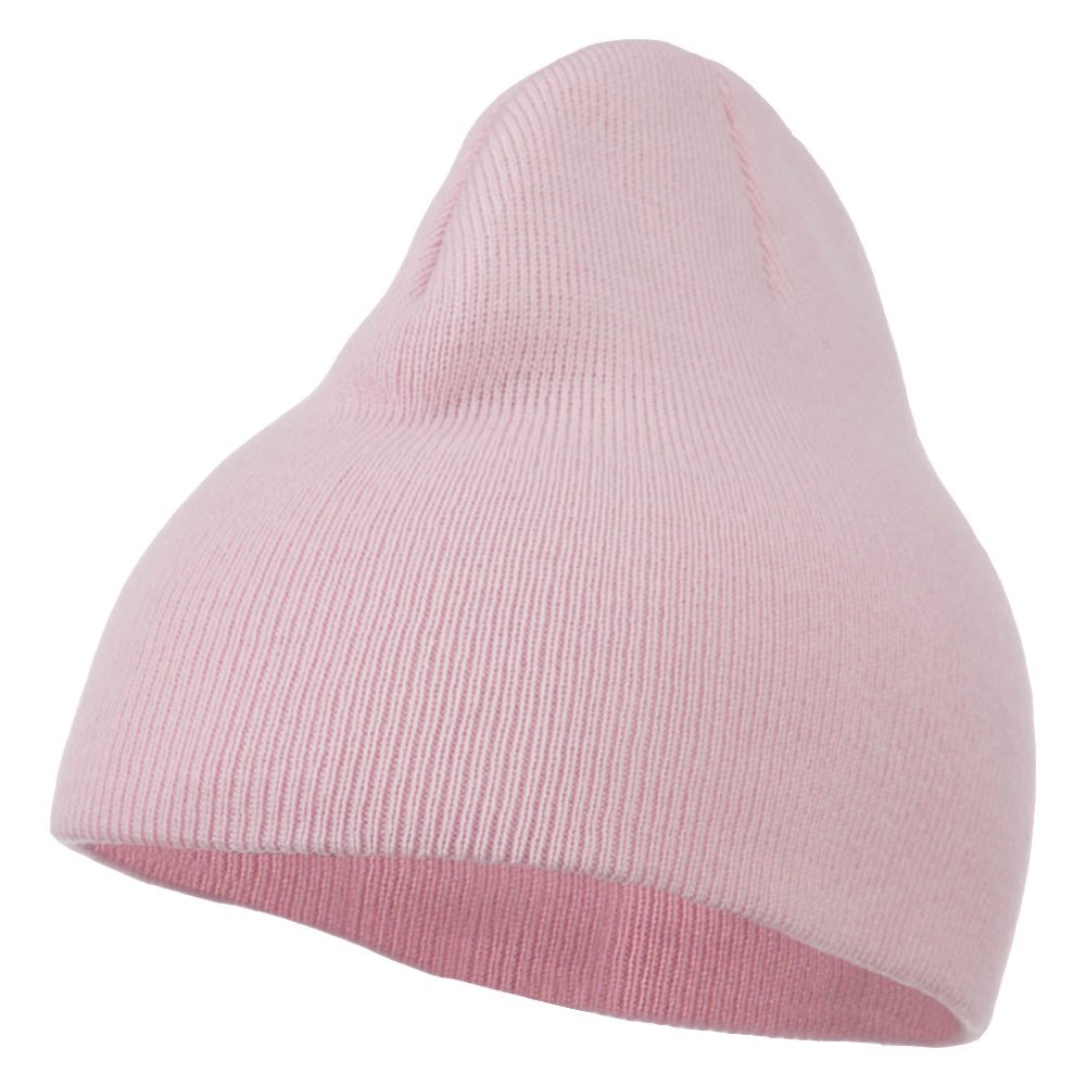 Stretchy Pink Acrylic Beanie for Kids - Soft Winter Hat for Girls & Boys - Perfect for School, Play & Outdoor Activities