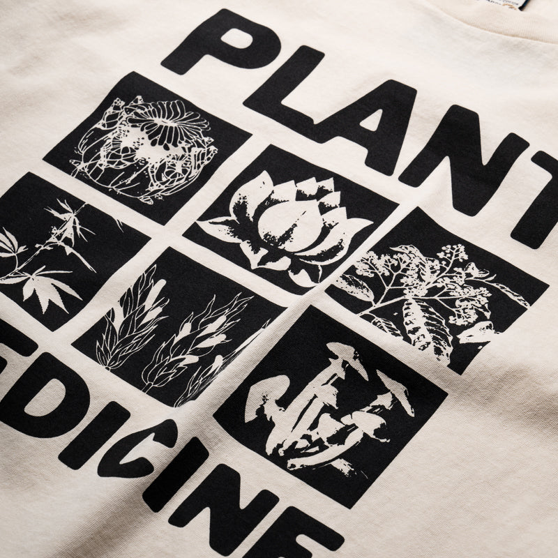 CRTFD Plant Medicine Tee - 100% Organic Cotton Natural Herbal Print T-Shirt for Yoga, Meditation & Holistic Healing