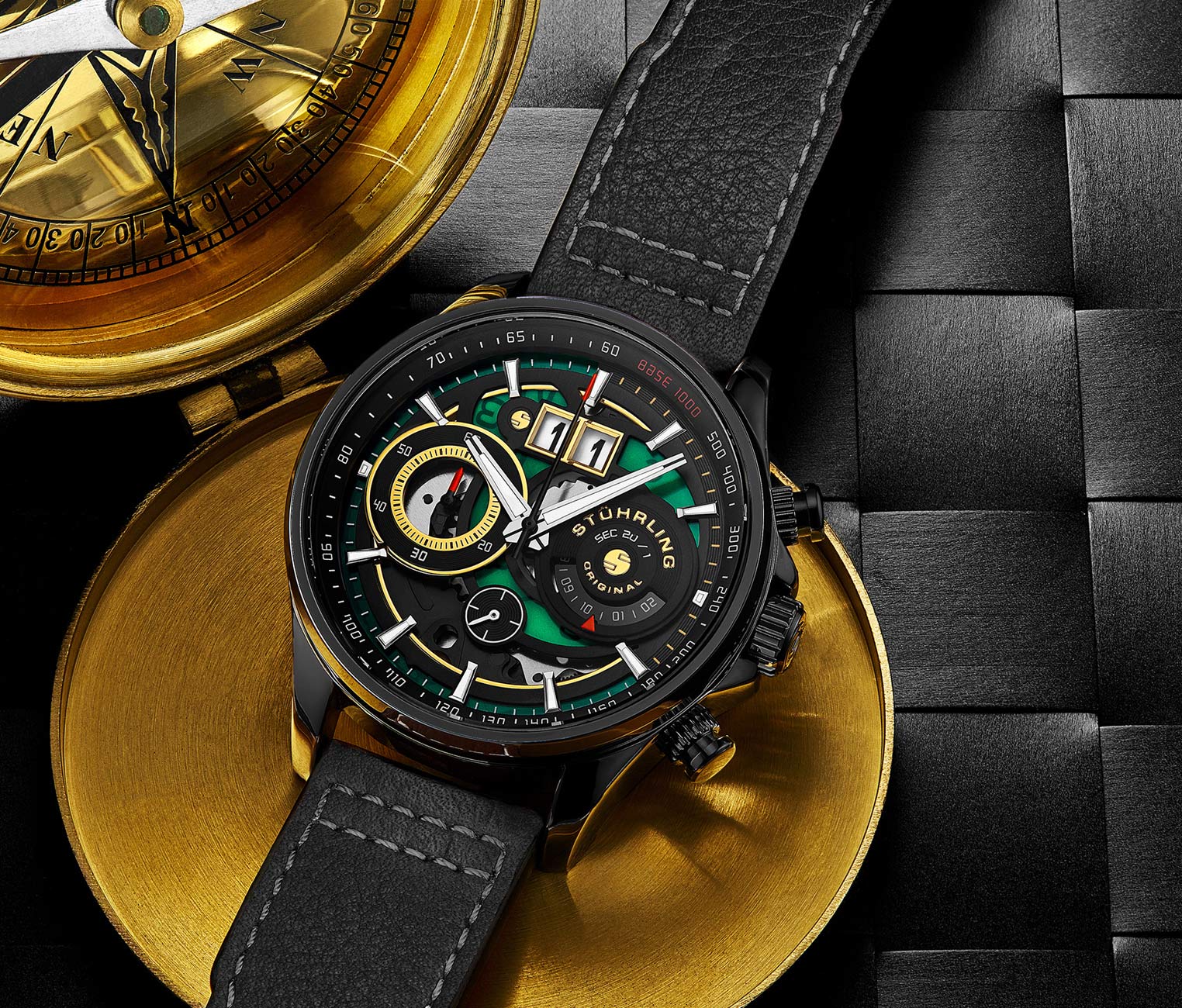 Ace Aviator Chronograph & Tachymeter 923 Quartz 45mm Men's Watch - Stylish Pilot Watch for Aviation Enthusiasts & Everyday Wear