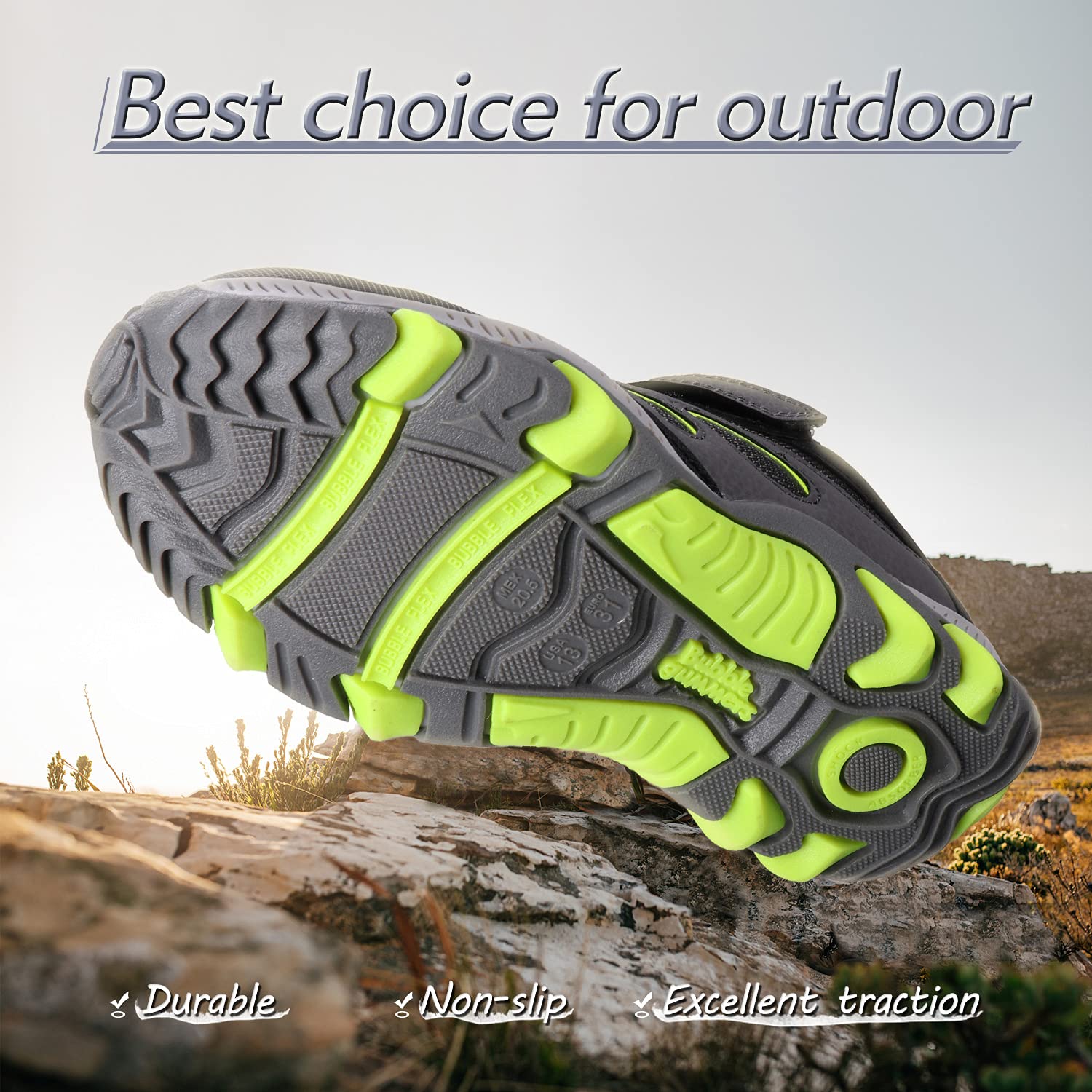 **UOVO Boys' Sneakers - Lightweight Running, Tennis & Hiking Shoes for Kids - Non-Slip Comfortable Athletic Outdoor Shoes for Little & Big Boys - Perfect for School, Sports & Playtime**