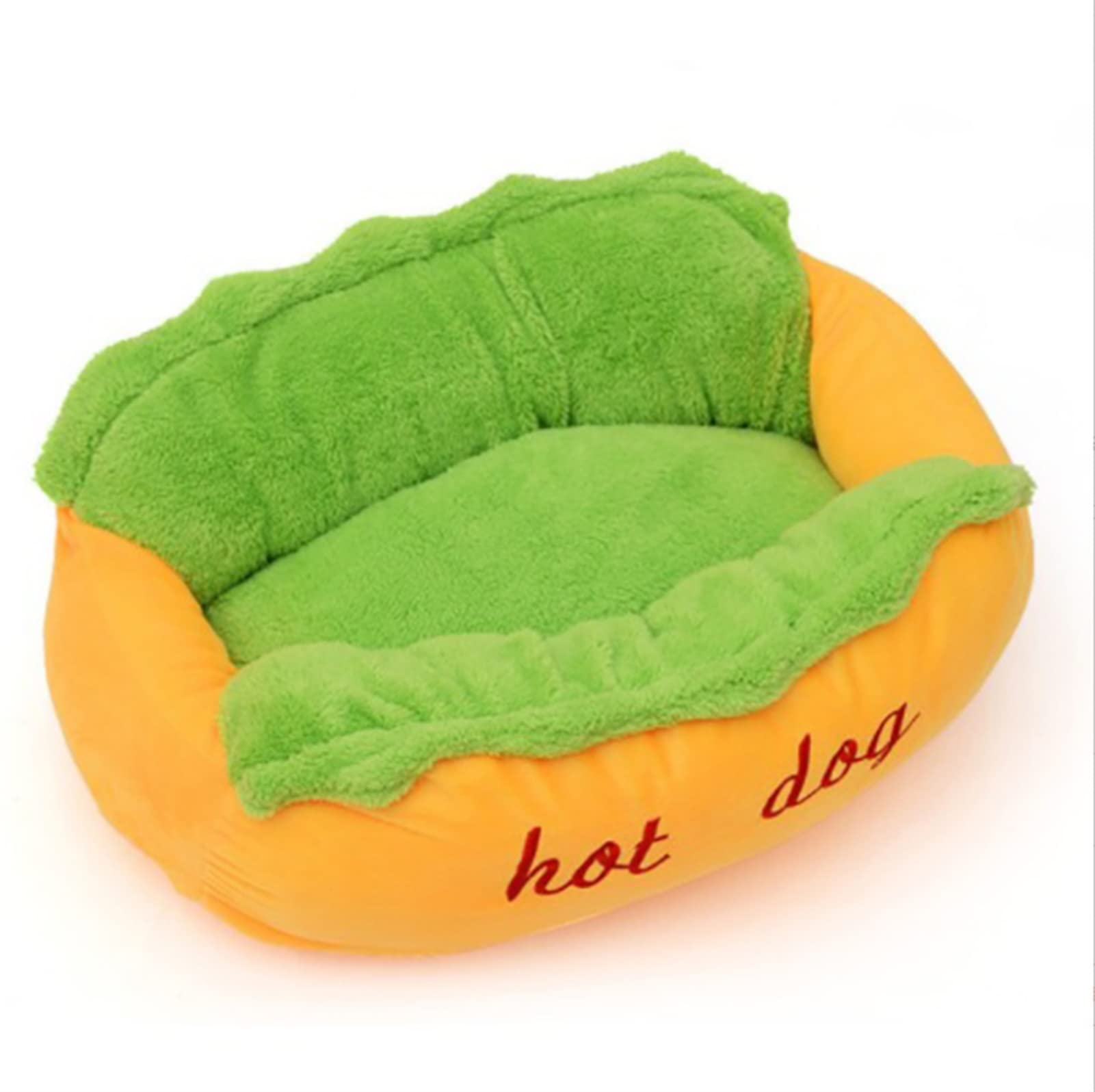 Hot Dog & Sausage Shaped Pet Bed - Washable Plush Cotton Dog Bed & Warm Cat Nest for Small Pets | Perfect for Puppies, Kittens & Small Animals in Living Room or Bedroom