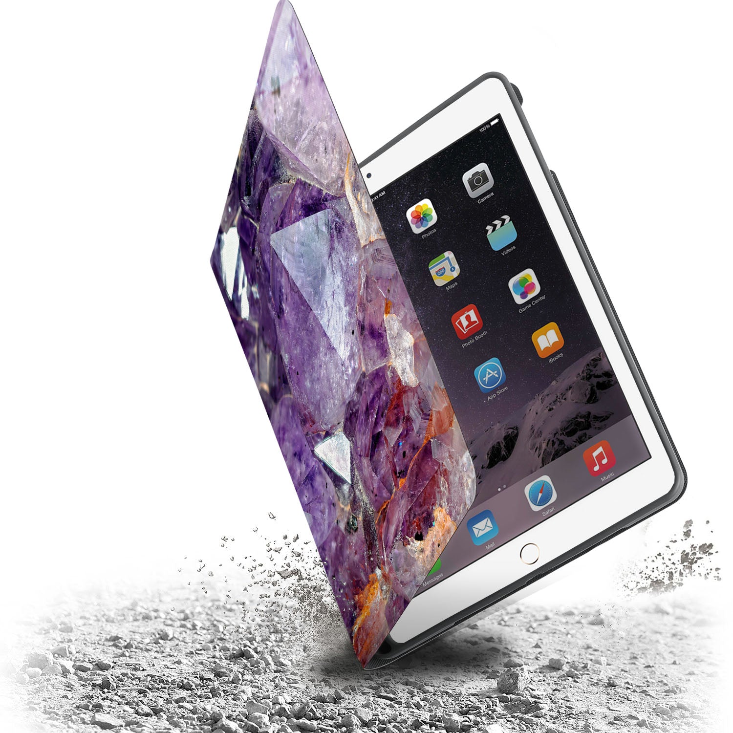 Premium Crystal Diamond iPad Folio Case - Slim Protective Cover for iPad Pro/Air/Mini with Auto Sleep/Wake | Perfect for Work, Travel & Everyday Use