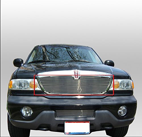 ZMAUTOPARTS Chrome Billet Grille Insert for Lincoln Navigator - 1PC Upper Horizontal Style | Upgrade Front Grille for Enhanced Style & Protection (2018-2023 Models) | Perfect for Car Shows, Off-Roading & Custom Builds