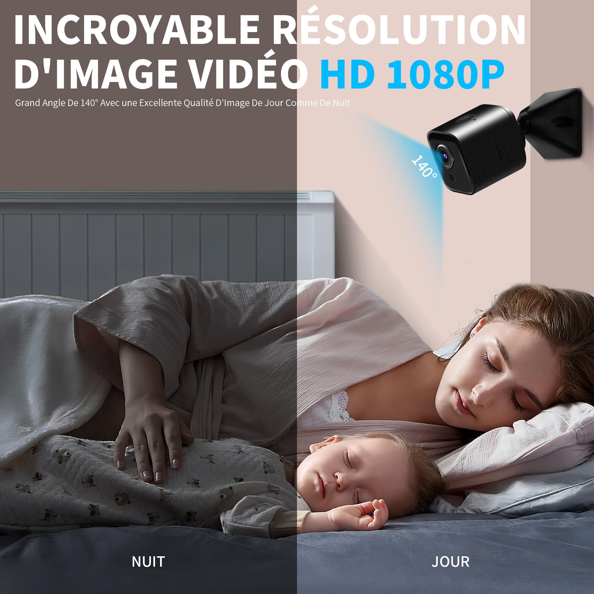 Tiantianle WiFi Spy Camera 1080P HD - Mini Wireless Indoor Security Camera with Night Vision, Remote Monitoring & Motion Detection - Perfect for Home, Office, and Baby Monitoring