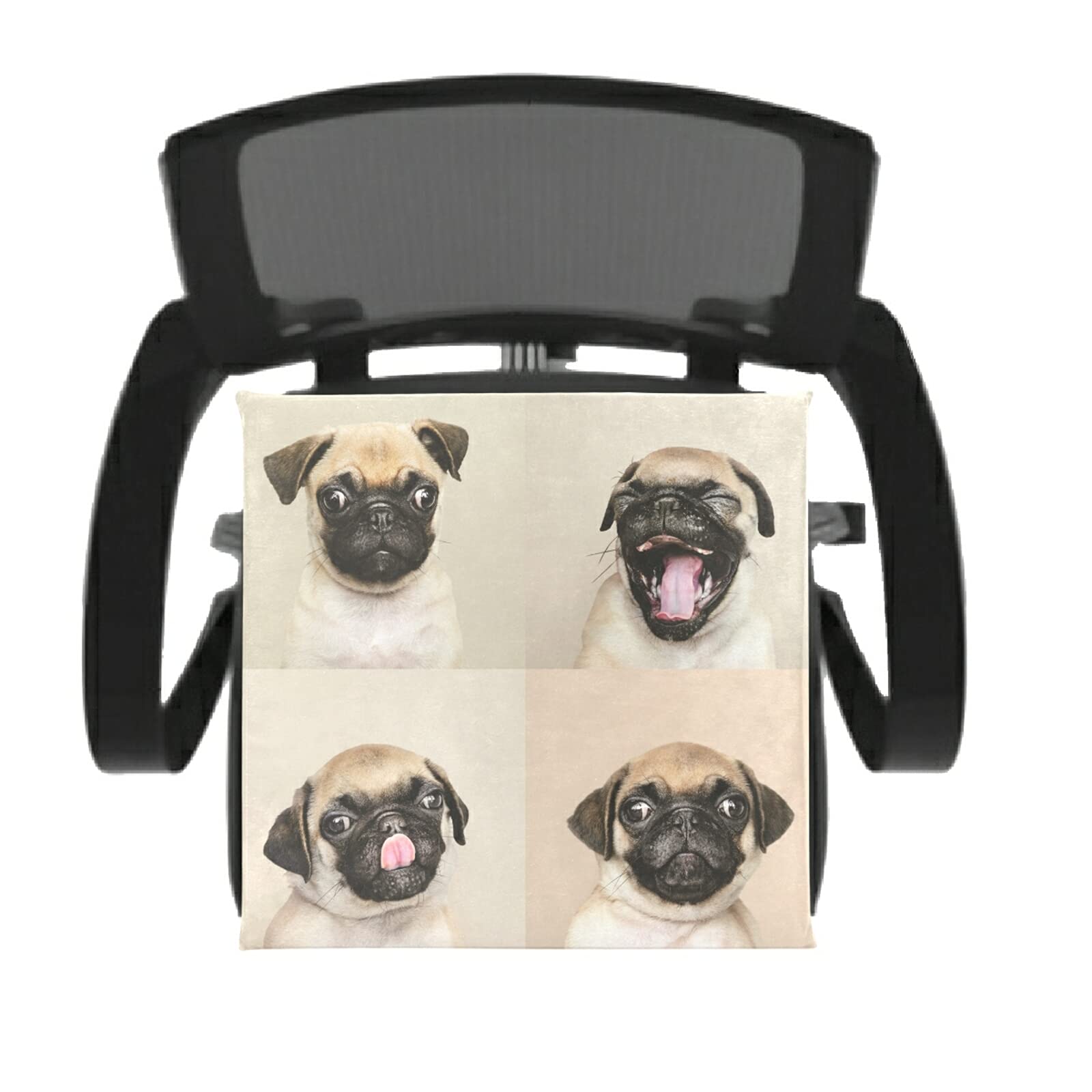 Comfortable Memory Foam Pug Dog Chair Cushion - Washable Seat Pad for Dining, Kitchen & Office Chairs | Perfect for Home, Office & Pet Lovers