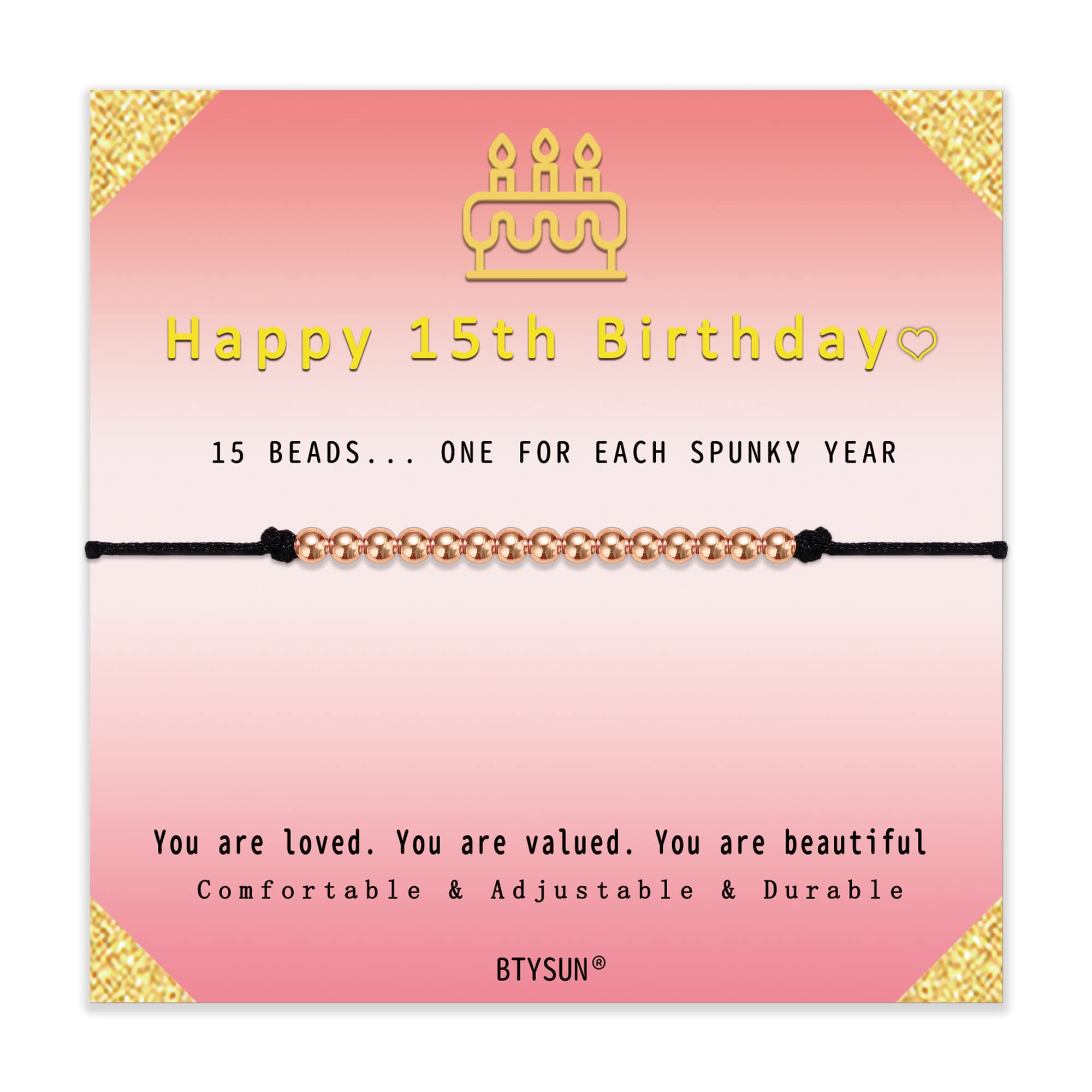 Adjustable Birthday Bracelets for Women - Silver/Gold/Rose Gold Beaded Jewelry Gift for Teen Girls, Daughter, Girlfriend, Wife, Sister & Best Friend - Perfect for Birthdays, Christmas & Special Occasions | 14th to 35th Birthday Gift Idea